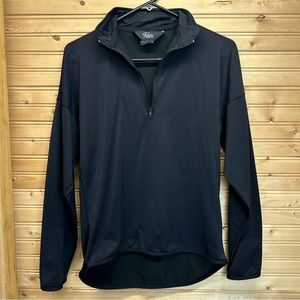 Long Sleeve Half Zip Base Layer Top Nylon Blend Size Small High Neck